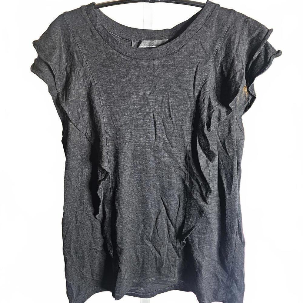 White House Black Market Women's Black Short Sleeve T-Shirt Medium